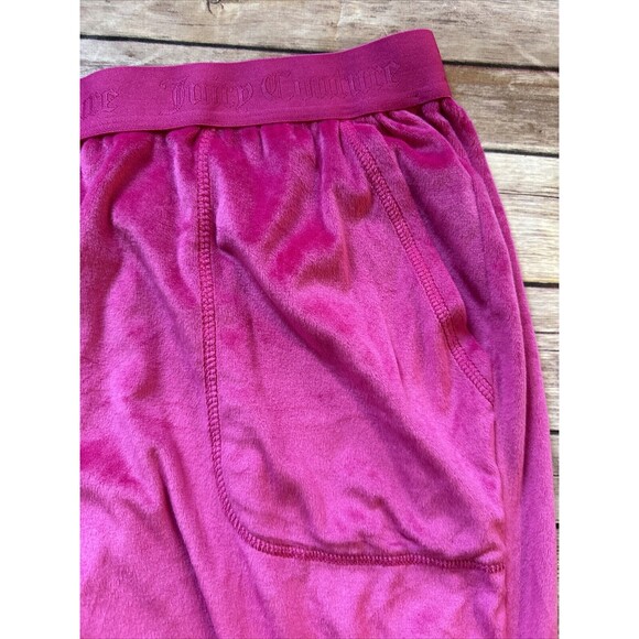 JUICY COUTURE Velour OG Bling Tracksuit Pants Pink Party Women’s L - Picture 4 of 8